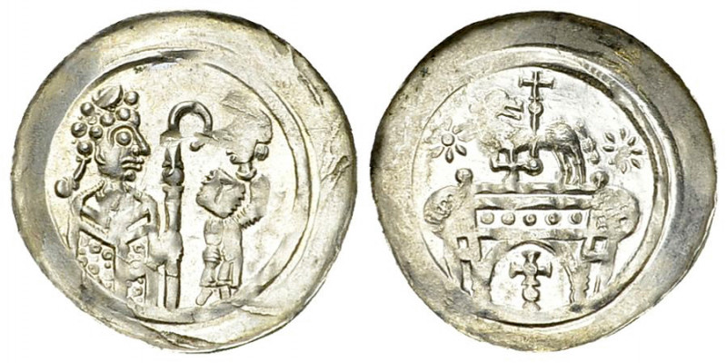 Strassburg, Bischöfliche Münzstätte, AR Pfennig um 1170-1190 

Elsass. Strassb...