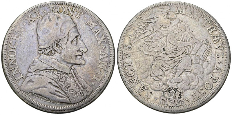 Innocentius XI, AR Piastra 1676 

Stato pontificio. Innocenzo XI (1676-1689). ...