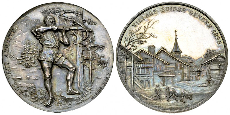 Genf, AR Medaille 1896, Tir à l'arbalète 

Schweiz. Genf. AR Medaille 1896 (32...