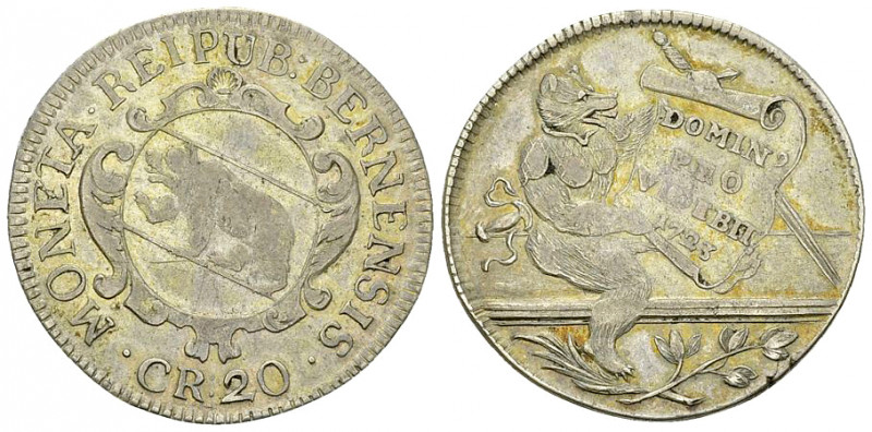 Bern, AR Schulpfennig zu 20 Kreuzern 1723 

Schweiz, Bern. AR Schulpfennig zu ...