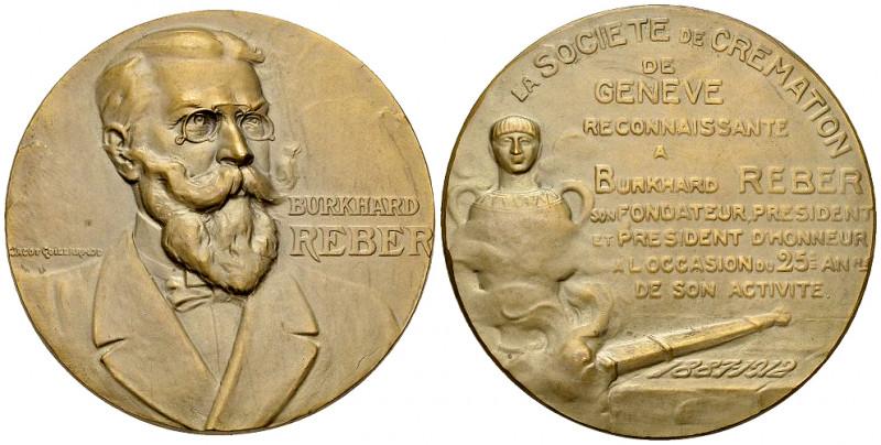 Genf, AE Medaille 1912, Burkard Reber 

Schweiz, Genf /Genève. AE Medaille 191...