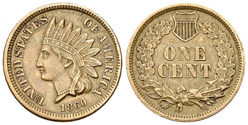 USA CU-NI Cent 1860 

USA. CU-NI Cent 1860 (4.66 g).
KM 90.

Almost extreme...