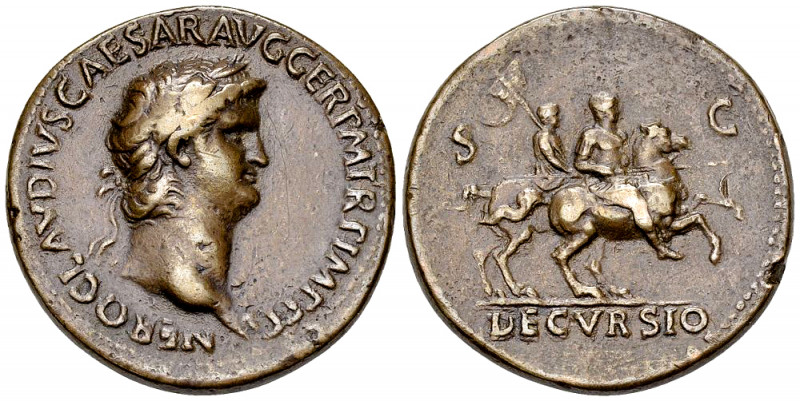 Nero AE "Sestertius", later aftercast 

Nero, after Giovanni Cavino (1500-1570...