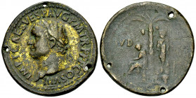 Titus AE "Sestertius", later aftercast 

Titus, after Giovanni Cavino (1500-1570). Paduan AE "Sestertius" (36 mm, 19.37 g). 
Obv. IMP T CAES VESP A...