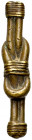 Ashanti brass gold-dust weight, mid 19th century 

Central Africa. Ashanti. Brass gold-dust weight (49x11 mm, 11.18 g), mid 19th century.

Very fi...