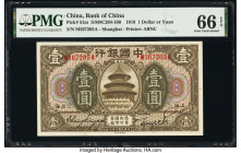 China Bank of China, Shanghai 1 Dollar or Yuan 9.1918 Pick 51m S/M#C294-100 PMG Gem Uncirculated 66 EPQ. 

HID09801242017

© 2020 Heritage Auctions | ...