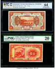 China Chinese Italian Banking Corporation 5 Yuan 15.9.1921 Pick S254 S/M#C36-2 Remainder PCGS Choice Unc 64; China Anhwei Regional Bank 1 Yuan 1939 Pi...