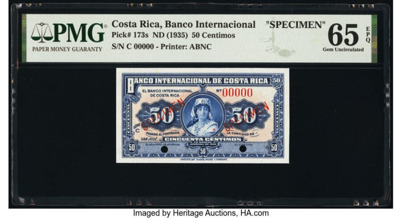 Costa Rica Banco Internacional de Costa Rica 50 Centimos ND (1935) Pick 173s Spe...