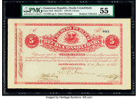 Dominican Republic Credito Publico-Deuda Consolidada 5 Pesos 1.6.1875 Pick S161 PMG About Uncirculated 55. 

HID09801242017

© 2020 Heritage Auctions ...