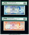 Fiji Reserve Bank of Fiji 20; 5 Dollars ND (1988); ND (1989) Pick 88a; 91 Two Examples PMG Gem Uncirculated 65 EPQ (2). 

HID09801242017

© 2020 Herit...