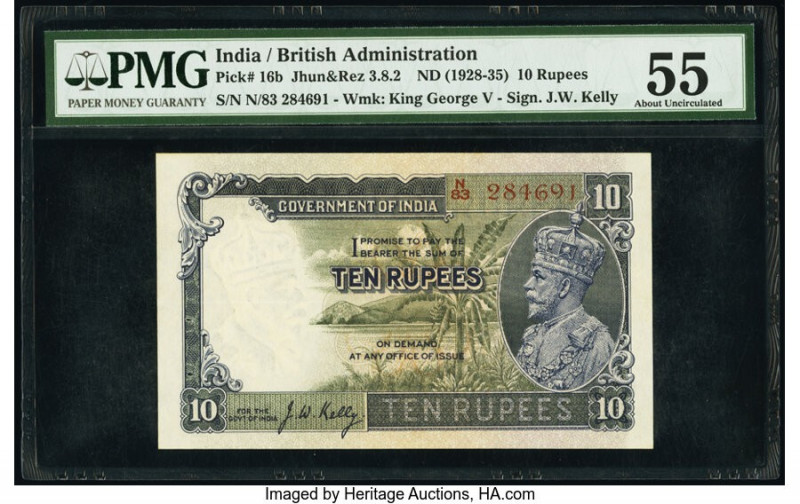 India Government of India 10 Rupees ND (1928-35) Pick 16b Jhun3.8.2 PMG About Un...