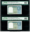 India Government of India 1 Rupee 1940 Pick 25a Jhun4.1.1A Two Consecutive Examples PMG Gem Uncirculated 66 EPQ. 

HID09801242017

© 2020 Heritage Auc...