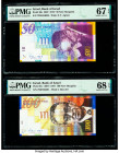 Israel Bank of Israel 50; 100 New Sheqalim 2007 / 5767 Pick 60c; 61c Two Examples PMG Superb Gem Unc 67 EPQ; Superb Gem Unc 68 EPQ. 

HID09801242017

...