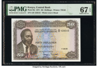 Kenya Central Bank of Kenya 50 Shillings 1.7.1971 Pick 9b PMG Superb Gem Unc 67 EPQ. 

HID09801242017

© 2020 Heritage Auctions | All Rights Reserved