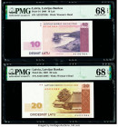 Latvia Latvijas Bankas 20 Latu; 10 Lati 2007; 2008 Pick 55a; 54 Two Examples PMG Superb Gem Unc 68 EPQ (2). 

HID09801242017

© 2020 Heritage Auctions...