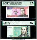 Lithuania Bank of Lithuania 20; 100 Litu 2001; 2007 Pick 66; 70 Two Examples PMG Superb Gem Unc 67 EPQ (2). 

HID09801242017

© 2020 Heritage Auctions...