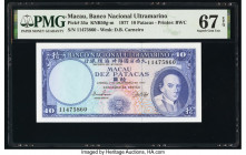 Macau Banco Nacional Ultramarino 10 Patacas 7.12.1977 Pick 55a KNB50 PMG Superb Gem Unc 67 EPQ. 

HID09801242017

© 2020 Heritage Auctions | All Right...