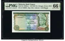 Malaysia Bank Negara 5 Ringgit ND (1967-72) Pick 2a KNB2a-c PMG Gem Uncirculated 66 EPQ. 

HID09801242017

© 2020 Heritage Auctions | All Rights Reser...