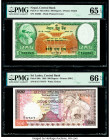 Nepal Central Bank of Nepal 100 Rupees ND (1961) Pick 15 PMG Gem Uncirculated 65 EPQ; Sri Lanka Central Bank of Sri Lanka 500 Rupees 21.2.1989 Pick 10...