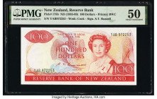 New Zealand Reserve Bank of New Zealand 100 Dollars ND (1985-89) Pick 175b PMG About Uncirculated 50. 

HID09801242017

© 2020 Heritage Auctions | All...