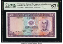 Portuguese Guinea Banco Nacional Ultramarino, Guine 500 Escudos 27.7.1971 Pick 46a PMG Superb Gem Unc 67 EPQ. 

HID09801242017

© 2020 Heritage Auctio...
