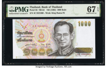 Thailand Bank of Thailand 1000 Baht ND (1992) Pick 92 PMG Superb Gem Unc 67 EPQ. 

HID09801242017

© 2020 Heritage Auctions | All Rights Reserved