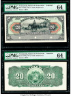 Venezuela Banco de Venezuela 20 Bolivares ND (ca.1910) Pick S286p Front and Back Proofs PMG Choice Uncirculated 64 (2). Three POCs on front Proof.

HI...