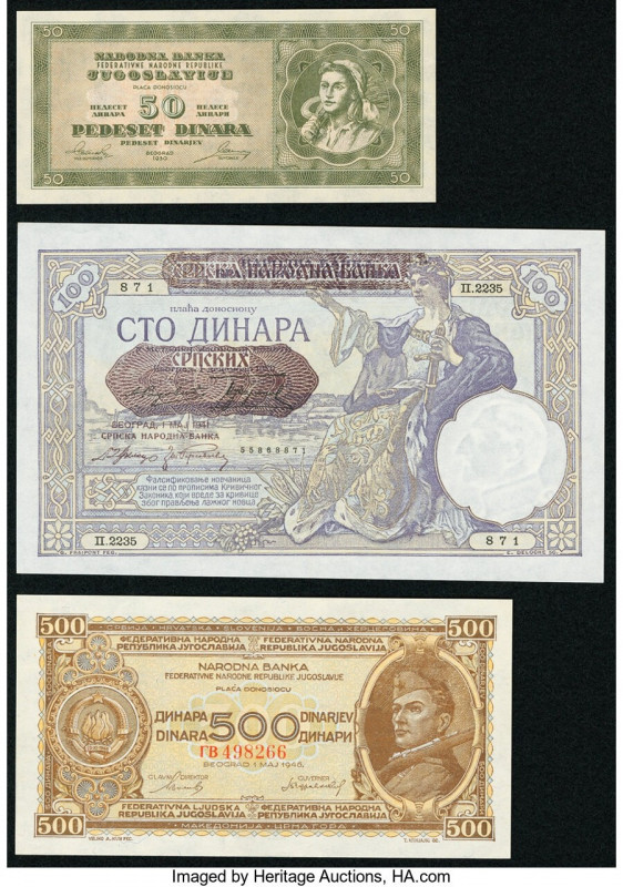 Yugoslavia Group Lot of 3 Examples Crisp Uncirculated. 

HID09801242017

© 2020 ...