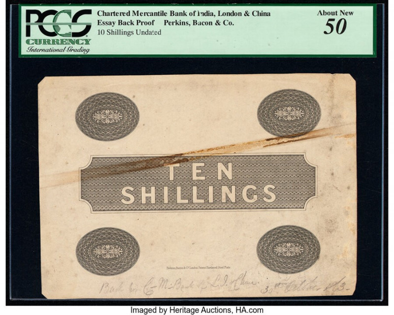 Ceylon Chartered Mercantile Bank of India, London & China 10 Shillings ND (ca. 1...