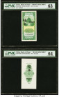 China Bank of China and Central Bank of China 10 Cents; 50 Yuan; 100 Yuan 1941; 1944 Pick 89s1; 89s2; 255; 256s Four Examples PMG Choice Uncirculated ...