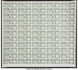 China Central Bank of China 20 Cents 1946 Pick 396 Uncut Sheet of 55 Back Color Trial Specimen Crisp Uncirculated. A well preserved uncut sheet of 55 ...