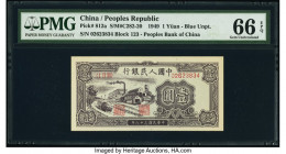 China People's Bank of China 1 Yuan 1949 Pick 812a S/M#C282-20 PMG Gem Uncirculated 66 EPQ. The 1 Yuan denomination of the 1949 is scarce and popular ...