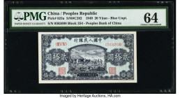 China People's Bank of China 20 Yuan 1949 Pick 823a S/M#C282 PMG Choice Uncirculated 64. All details are on full display on this desirable rarity from...