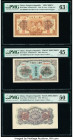 China People's Bank of China 50; 100 Yuan 1949 Pick 830s; 832s1; 832s2 Specimen; Front and Back Specimen PMG Choice Uncirculated 63 EPQ; Choice Extrem...