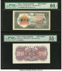 China People's Bank of China 1000 Yuan 1949 Pick 847sf; 847sb Front and Back Specimen PMG Choice Uncirculated 64 EPQ; About Uncirculated 55 EPQ. Each ...