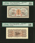 China People's Bank of China 1000 Yuan 1949 Pick 850sf; 850sb S/M#C282-62 Front and Back Specimen PMG About Uncirculated 55 EPQ; Choice About Unc 58 E...