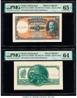 Straits Settlements Government of the Straits Settlements 5 Dollars ND (1931-35) Pick 17p1; 17p2 KNB21 Front and Back Proofs PMG Gem Uncirculated 65 E...