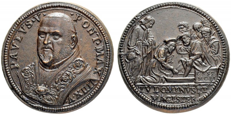 ITALIEN. SPEZIALSAMMLUNG PAPSTMEDAILLEN. Paul V. 1605-1621. Bronzemedaille An XI...
