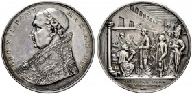 ITALIEN. SPEZIALSAMMLUNG PAPSTMEDAILLEN. Leo XII. 1823-1829. Silbermedaille An III (1825/1826). Auf den Besuch des Papstes im Ospedale di S. Spirito. ...