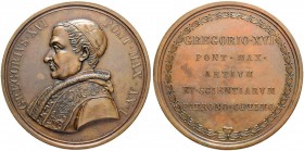 ITALIEN. SPEZIALSAMMLUNG PAPSTMEDAILLEN. Gregor XVI. 1831-1846. Bronzemedaille An I (1831). Verdienstmedaille für Künste und Wissenschaft. Stempel von...