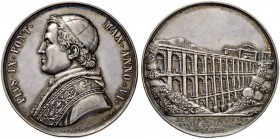 ITALIEN. SPEZIALSAMMLUNG PAPSTMEDAILLEN. Pius IX. 1846-1878. Silbermedaille Anno VI (1851). Auf das Richtfest der Ariccia-Brücke. Stempel von G. Cerba...