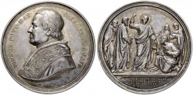ITALIEN. SPEZIALSAMMLUNG PAPSTMEDAILLEN. Pius IX. 1846-1878. Silbermedaille A XXIV (1869). Auf die Eröffnung des 1. Vatikanischen Konzils am 8. Dezemb...