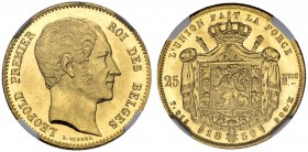 BELGIEN. Königreich. Leopold I. 1831-1865. 25 Francs 1850, Brüssel. Schl. 12. Fr. 407. Sehr selten in dieser Erhaltung / Very rare in this condition. ...