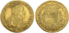 BELGIEN. Brabant, Herzogtum. Charles II. 1665-1700. 2 Souverain d'or 1692, Brüssel. 11.16 g. Delm. 192. Fr. 119. Sehr selten / Very rare. Kleiner Schr...