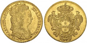 BRASILIEN. Maria I. 1786-1805. 6400 Reis 1790 R, Rio. 14.41 g. Russo 545. Gomes 25.02. Fr. 87. Vorzüglich / Extremely fine.