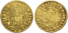 DEUTSCHLAND. Köln, Erzbistum. Friedrich II. von Saarwerden, 1371-1414. Goldgulden o. J. (1383), Deutz. 3.50 g. Noss 204. Felke 467. Fr. 789. Gutes seh...