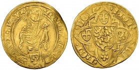 DEUTSCHLAND. Pfalz. Kurlinie. Ludwig III. 1410-1436. Goldgulden o. J. (23.9.-15.12.1419), Heidelberg. 3.41 g. Felke 967var. Fr. 795. Selten / Rare. Do...