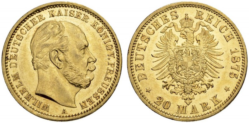 DEUTSCHLAND. Deutsche Goldmünzen seit 1871. Preussen, Königreich. Wilhelm I. 186...