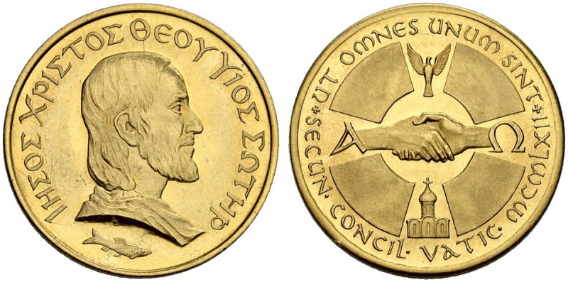 GRIECHENLAND. Paul I. 1947-1964. Goldmedaille 1962. Auf das 2. Vatikanische Konz...