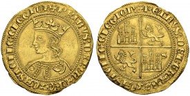 SPANIEN. Königreich. Pedro I., König von Kastilien und Leon, 1350-1369. Dobla de 35 Maravedis o. J., Sevilla. 4.52 g. Cayon 1276. Fr. 105. Selten in d...
